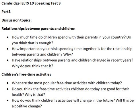 IELTS Speaking Part 3 Question .